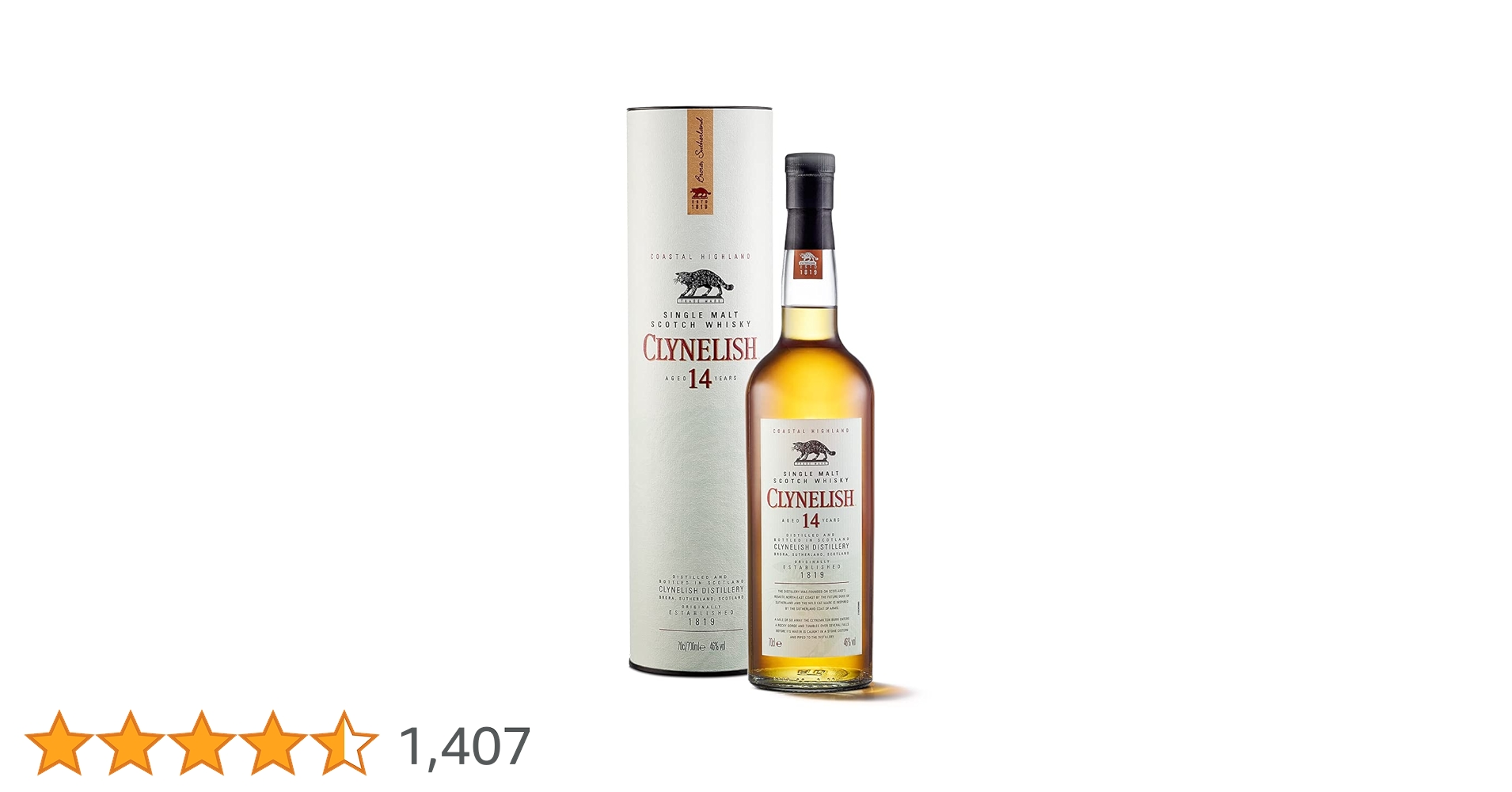 Amazon.co.jp: Clynelish(クライヌリッシュ) 14年 箱入り シングル